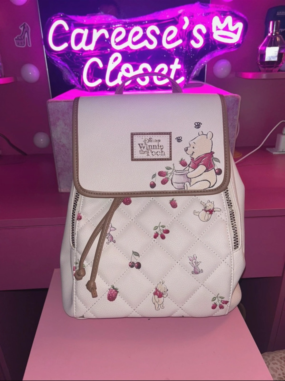 Disney Winnie The Pooh Quilted faux leather backpack New fall 2026